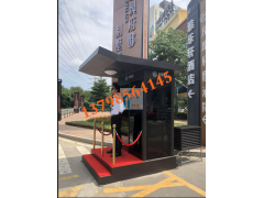 富安顺专业生产玻璃站岗亭,玻璃放哨亭,加LOGO,加立柱子图2