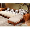实木沙发组合中式客厅橡木家具小户型休闲两用木头贵妃转角沙发床