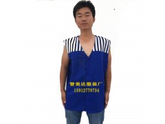 条纹囚服马甲看守所黑白条长袖囚服棉衣来图来样加工图3