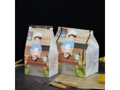 开窗淋膜面包吐司食品包装防油纸袋子铁丝卷边现烤土司切片面包袋图2