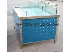 超市虾贝类展台，不锈钢海鲜展台，水产品展台图2
