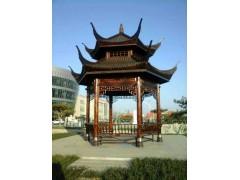 长期提供防腐木古建凉亭、户外休闲亭子，八角亭六角亭四角亭图2