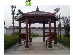 长期提供防腐木古建凉亭、户外休闲亭子，八角亭六角亭四角亭图3