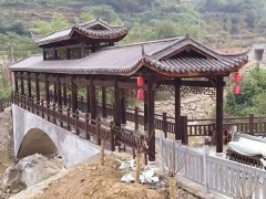 防腐木园林廊架、景区栈道/扶手护栏，园林仿古复古建筑景观图3