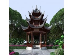长期提供防腐木古建凉亭、户外休闲亭子，八角亭六角亭四角亭图2