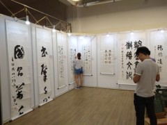 苏州画展板出租安装|裱框书画作品展览布展图2