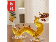 河间华企吹制十二生肖之龙造型玻璃工艺泡酒瓶透明密封盛酒器图2