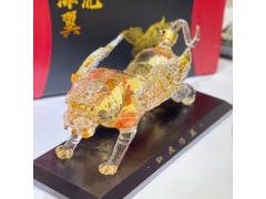 河间华企手工吹制异形如虎添翼玻璃工艺创意透明泡酒瓶图2