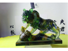 琉璃老虎摆件深圳琉璃厂古法琉璃工厂图3