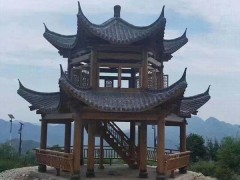 长期提供防腐木古建凉亭、户外休闲亭子，八角亭六角亭四角亭图2