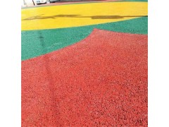重庆市彩色透水混凝土材料压模地坪图2