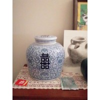 景德镇陶瓷加工定制 青花瓷陶瓷罐 陶瓷茶叶罐 插花摆件花瓶