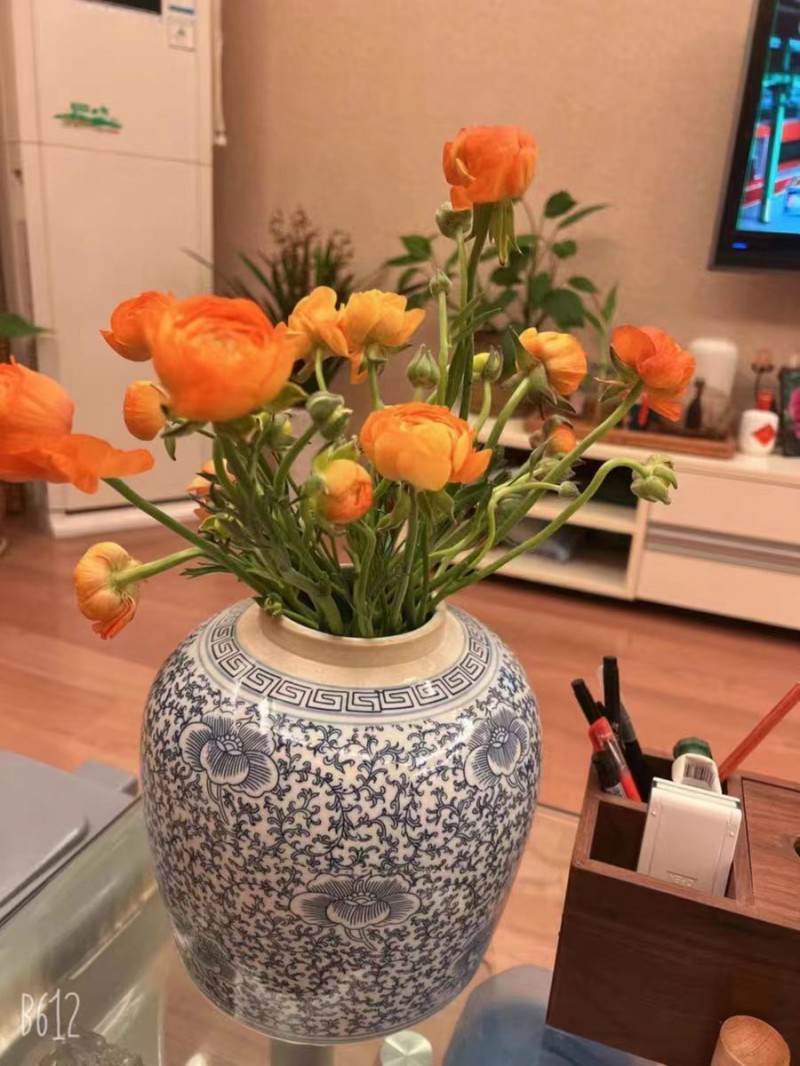 青花瓷插花罐