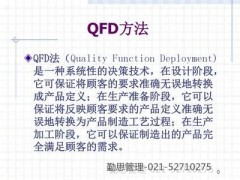 QFD培训/质量功能展开培训图2