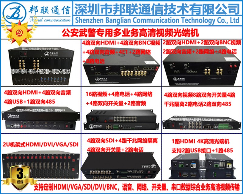 多业务高清视频光端机系列2