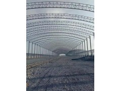料仓弧形罩蓬公司，管桁架市场弧形棚安装，拱顶棚安装施工公司图2