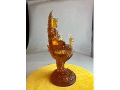 古法琉璃大孔雀明王佛像佛堂居家供奉摆件清除天灾除病延命佛母图3