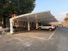 重庆汽车停车棚 充电桩雨棚 学校看台张拉膜 球场雨棚厂家定制图6
