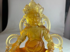 琉璃密宗黄财神佛像，古法琉璃，琉璃加工工厂图5