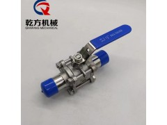 304/316L不锈钢BA球阀 三片式自动焊接球阀图2