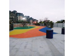 广东深圳儿童游乐场所用橡胶地垫 现浇彩色EPDM颗粒地板图2