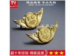 玫瑰金色徽章-高档徽章-金属胸针别针定制图2