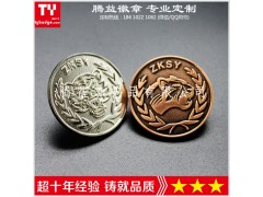 玫瑰金色徽章-高档徽章-金属胸针别针定制图3