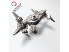 牛角清洗器，不锈钢卫生级 内丝/外丝/快装牛角循环洗罐器图2