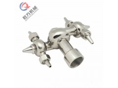 牛角清洗器，不锈钢卫生级 内丝/外丝/快装牛角循环洗罐器图5