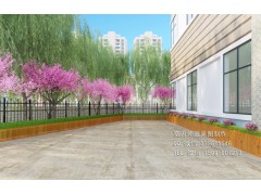 济南效果图制作|多媒体会议室|厂房建筑绿化俯视图图2